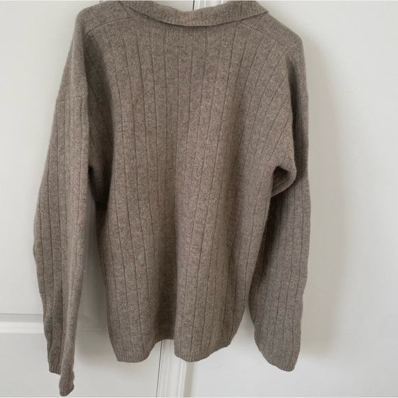 Le Collezioni Structure Men’s Lambswool Blend Long Sleeve Sweater Medium - Picture 2 of 4